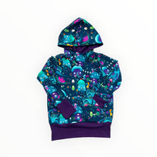 Load image into Gallery viewer, 7-12 Year Grow-With-Me Hoodie: Fairy Gardens
